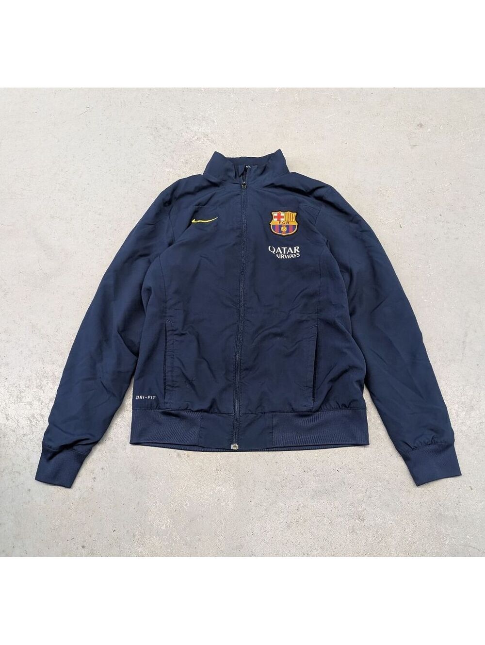 Nike FC Barcelona Dry Fit Navy Blue Track Jacket Soccer